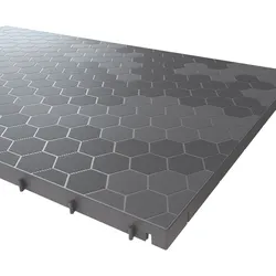 Clipsable Bodenfliese Grau 116 x 76 x 3 cm Rechteckig Polypropylen Bodenbelag Innen-/Außenbereich Art Plast