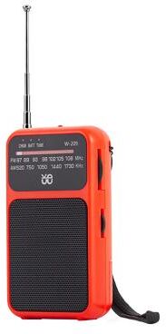 LightInthebox Mini Portable AM FM Radio, Pocket Size Transistor Radio with Analog Tuning, Telescopic Antenna, Built-in Speaker and Wrist Strap, Battery Powered Travel Radio for Hiking and Daily Use