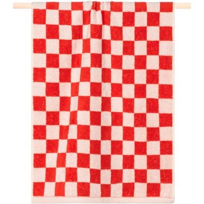 Duschtuch PAD "CHESS, 70x140 cm", orange (rust), B:70cm L:140cm, Frottee, Frottee, Handtücher, Made in Europe, 100% Baumwolle, modernes Karo Design