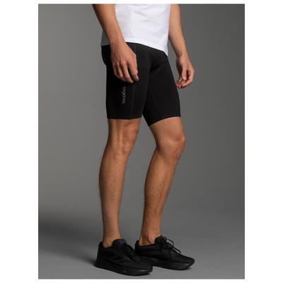 Funktionshose TRIGEMA "TRIGEMA Kurze Radlerhose", Herren, Gr. L, Normalgrößen, schwarz, Mikrofaser, 85% Polyester, 15% Elasthan, Hosen Funktionshose