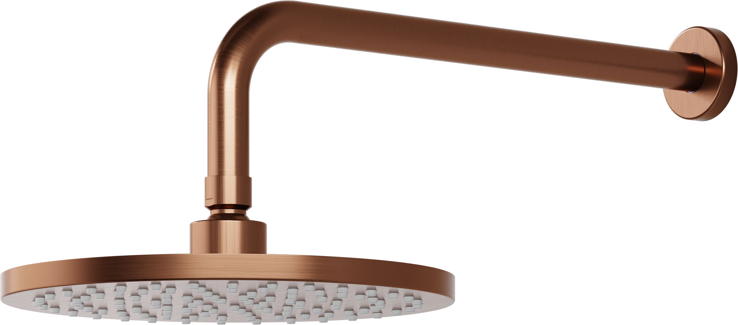 Douche de pluie Steinberg série 340 3401686 BC 220x12mm, système facile à nettoyer, raccordement au plafond, cuivre brossé