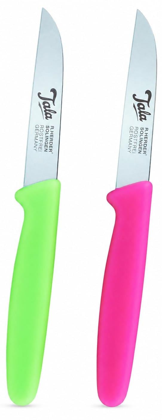 Dripio Set van 2 schilmesjes - Roestvrij staal - Groen/Roze