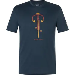 Super Natural, Herren, Sportshirt, Vintage Bike Tee (L), Blau