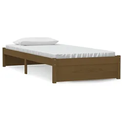 vidaXL Massivholzbett Honigbraun 90x190 cm