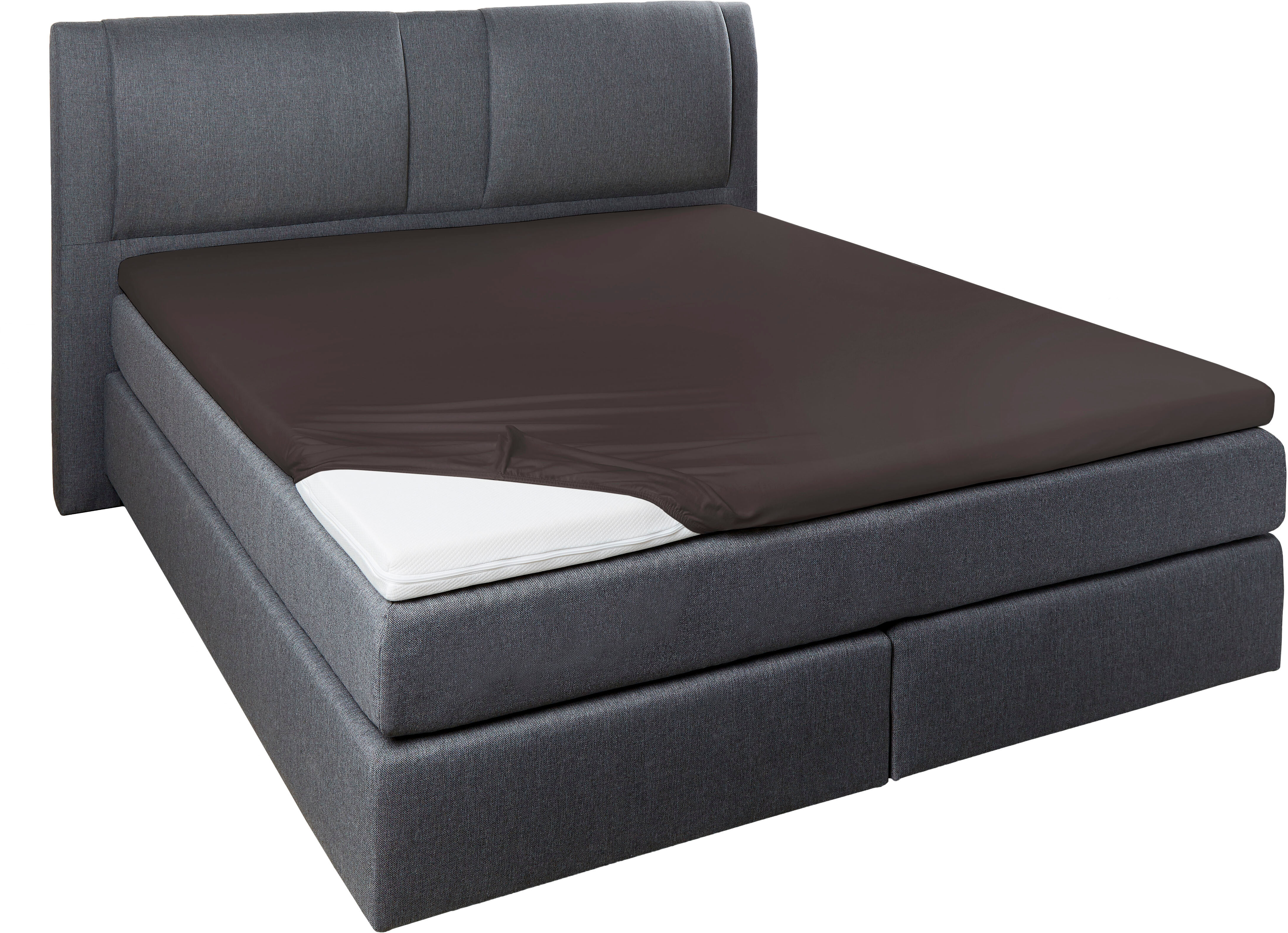 Spannbettlaken PRIMERA "Elasthan-Feinjersey Topper", braun (dunkelbraun), 1 Stk., Jersey-Elasthan, 140x200 140x210 140x220 150x200 150x210 150x220 160x200 160x210 10cm, Jersey-Elasthan, Obermaterial: 95% Baumwolle, 5% Elasthan, Bettlaken, Spannbettlaken, 
