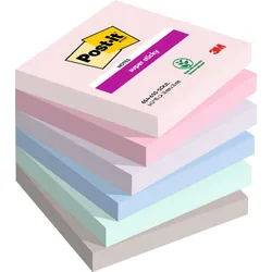 Post-it® Haftnotizen Super Sticky Notes Soulful Collection, farbsortiert, 90 Blatt