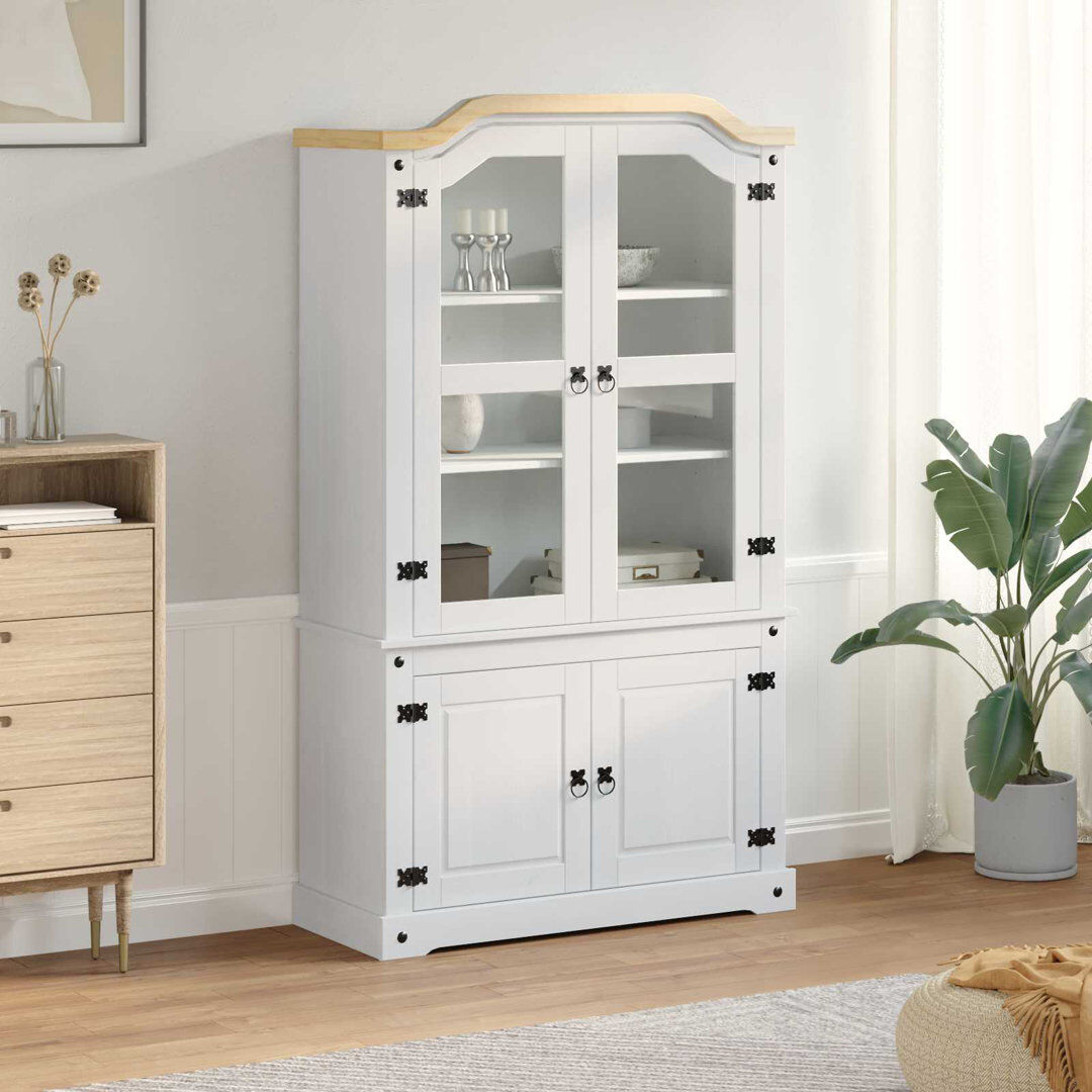 Lily Manor Display Cabinet White 180cm H X 103.5cm W X 42cm D