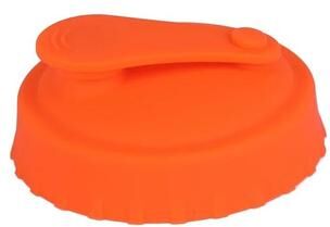 Uplift Picks FreshSeal Reusable Silicone Soda Can Lids orange