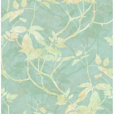 Seabrook Designs Trudi Leaf Trail Unpasted Wallpaper