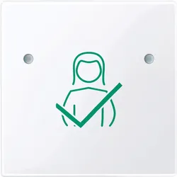 Merten MEG4841-0325 Tastfläche 1-fach für Abstelltaster, aktivweiß glänzend, System M MEG48410325