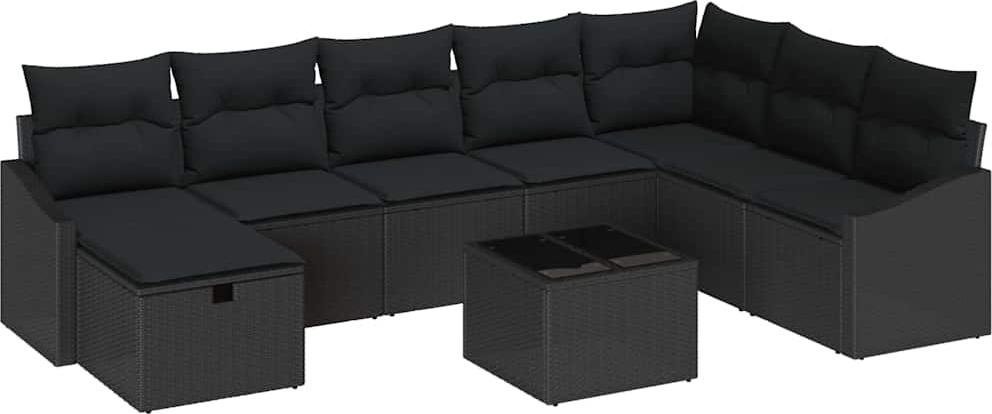 vidaXL Sofa Set 8 stk. Poly-Rattan