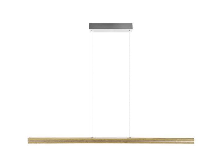 HERZBLUT Designer-Pendellampe Dana Nicke matt/Asteiche geölt 39.7W LED B 130cm - Farbe: nickel/natur - Material: Nickel/Asteiche geölt - LED - Lichtfarbe: Extra warmweiss - Helles Neutralweiss - LED Energiesparlampen