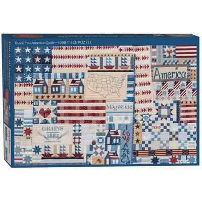 Thank You America Quilt Jigsaw Puzzle for Adults by Masako Wakayama