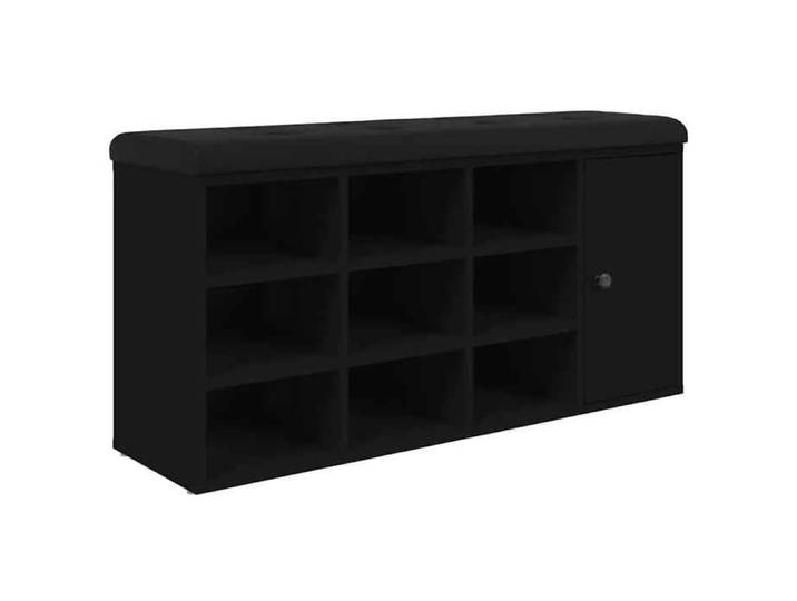 Remise Coffre à chaussures - Noir - Banc à chaussures - noir - 102x32x50cm - bois d'ingénierie_ajq43p