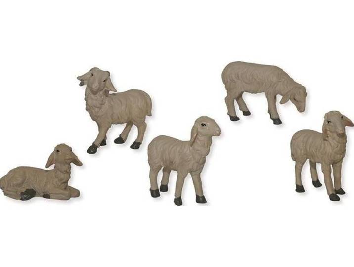 Krippenfigur BOTANIC-HAUS Schafe , beige, B:7,9cm, Polyresin, Dekofiguren, Krippenfigur