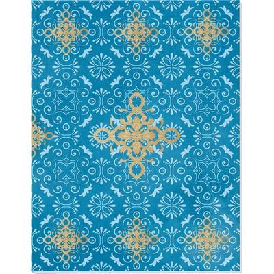 Der Zauber Indiens Großes Notizheft Motiv Blaues Ornament