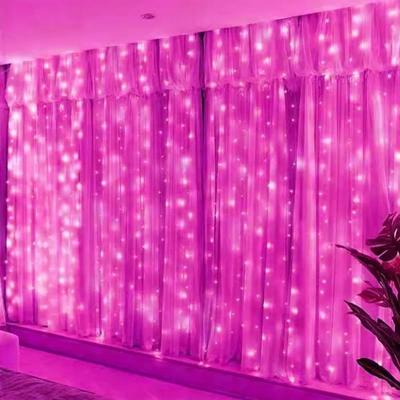Uplift Picks Radiant USB Curtain Fairy Lights With Remote For Effortless Home Ambiance pink 3x3 M 300 Leds