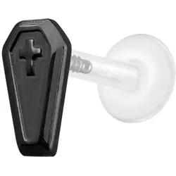 PTFE Labret mit Innengewinde + Titan-Aufsatz SARG