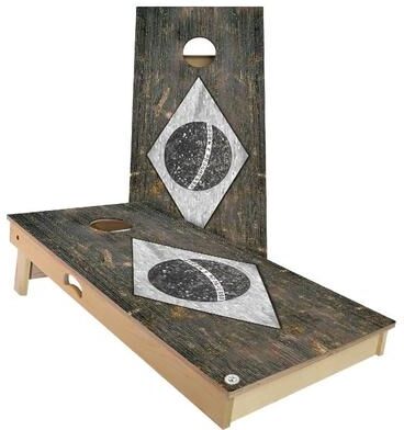 Skip's Garage Brazil Flag Rustic Outdoor Cornhole Board Set
