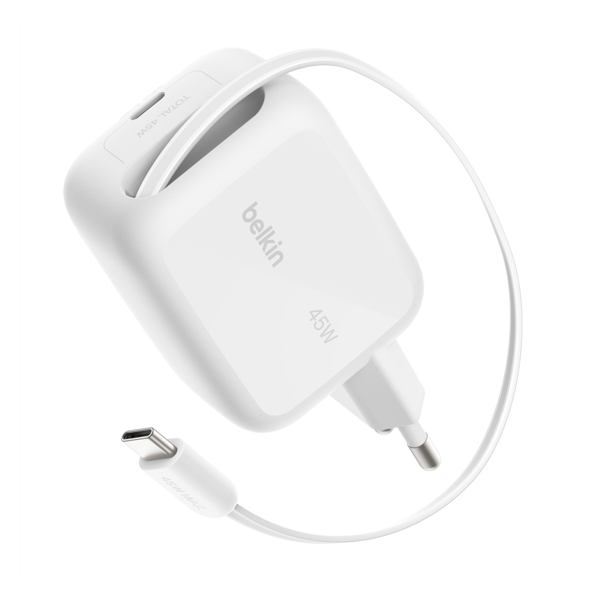 Belkin Boostcharge Pro 45 W Dual Gan-L (45 W, 2 Ports) (WCH023KQWH)