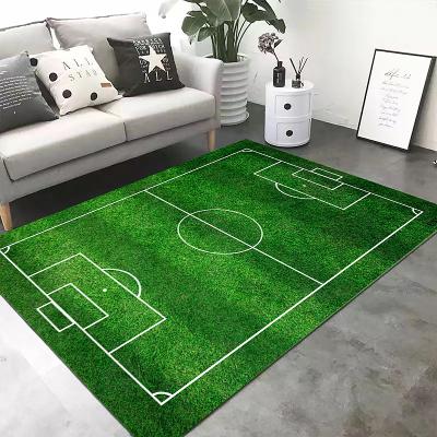 LightInthebox European Cup Football Field Carpet, Living Room Rug, Bedroom Bedside Carpet, Indoor Sports Field Carpet, Green Field Carpet