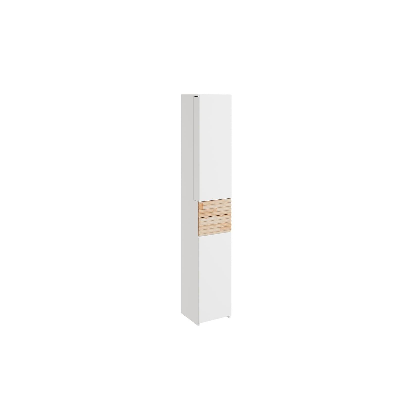 SoBuy Badezimmerschrank, Hochschrank fürs Bad, Badregal mit 2 Schubladen Weiß 30x30x180cm