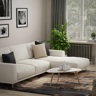 NAVATEXTURA Brisk Beige and Gray Hand-tufted Abstract Rug
