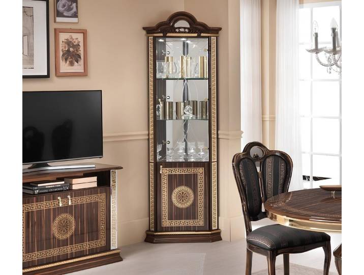 JVmoebel Eckvitrine Eckvitrine Schrank Eckschrank Schränke Möbel Glasschrank Design modern Made in Europa