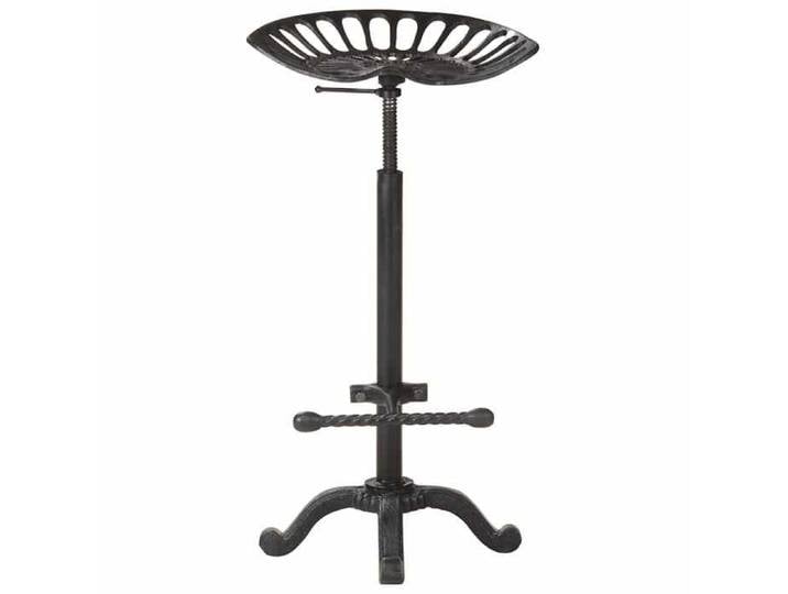 NEW Tabouret de Cuisine - - Tabouret de bar Noir Fonte{43x32x(65-76) cm} 420891