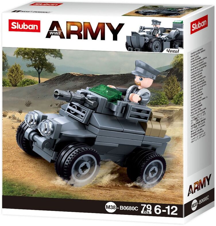 Army WWII : Véhicule blindé allemand 79 pcs - Sluban