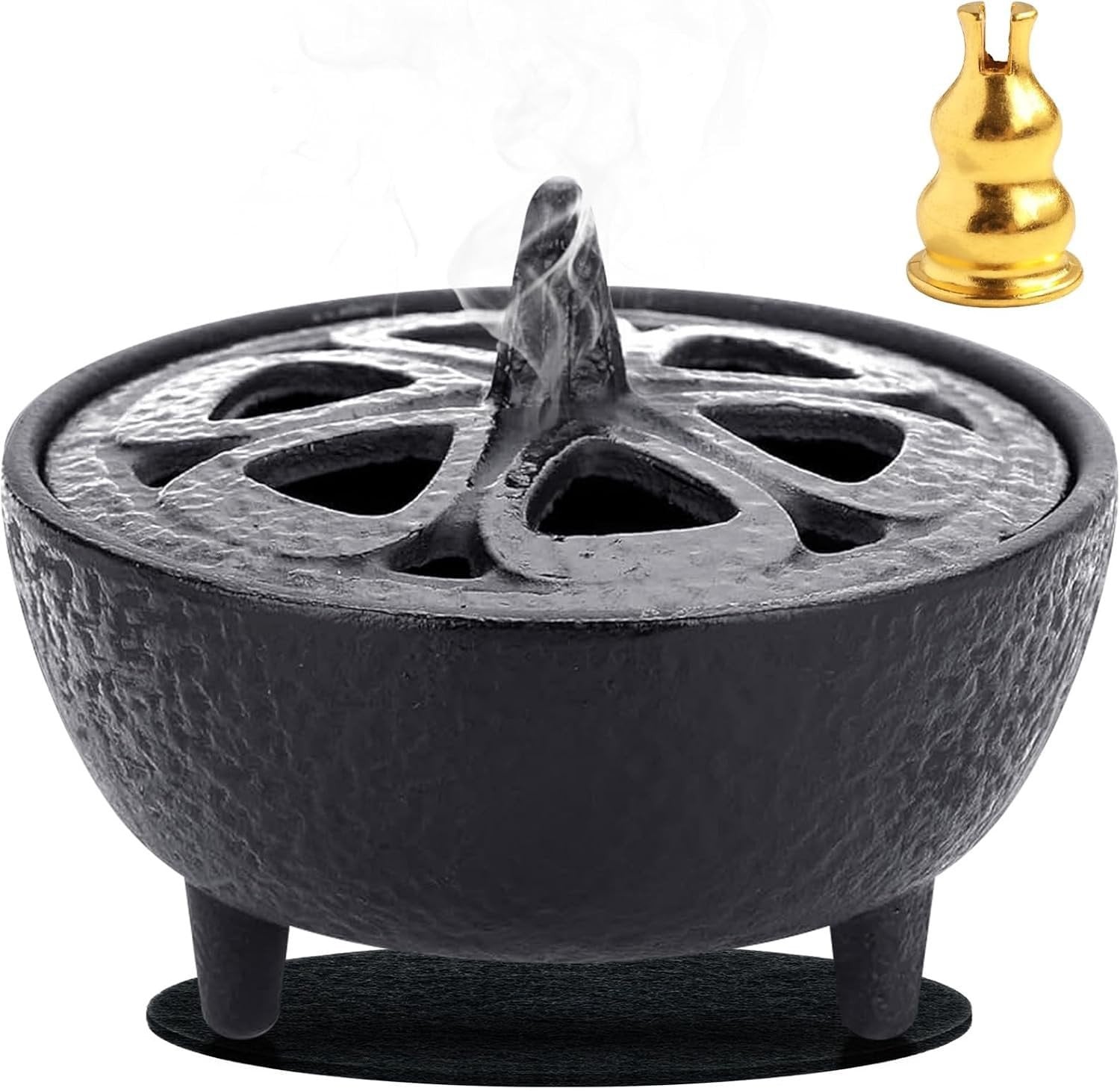 Traditionele Lotusvormige Wierookbrander van Gietijzer voor Aromatherapie en Zen Decoratie