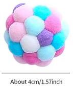 Uplift Essentials Colorful Handmade Elastic Bell Ball Cat Toy violet
