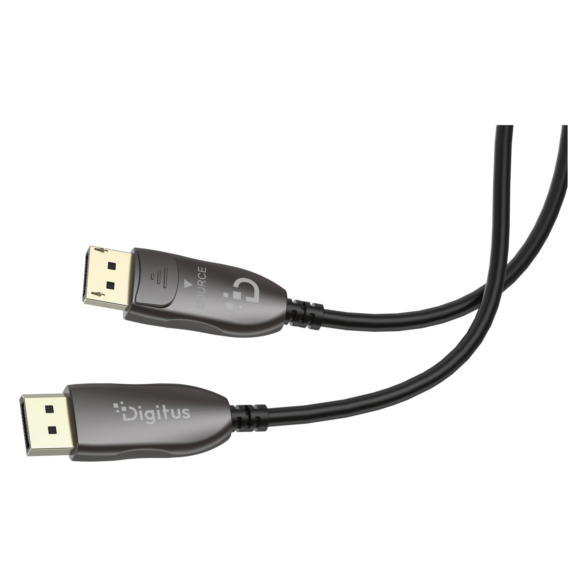 Digitus DisplayPort-AOC-Verbindungskabel M/M, 70.0m, UHD 8K, 8K@120Hz, DP 2.1, gold, bl (70 m) (AK-340108-700-S)