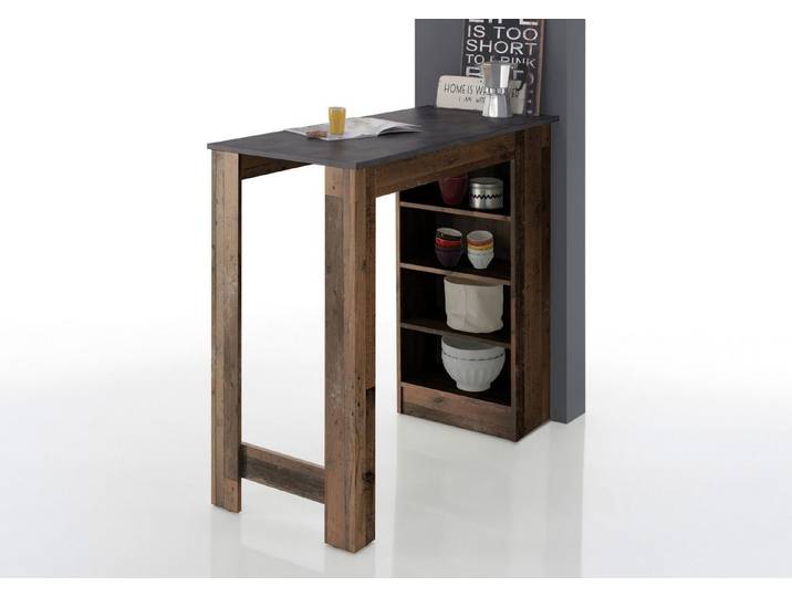PREISBRECHER Bartisch Mojito, in matera, Old Style dunkel - 115x103x50 (BxHxT)
