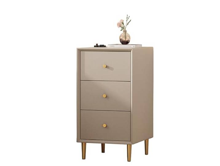 JHPfdhDTR Nachttisch, Minimalistischer und praktischer Beistelltisch for Schlafzimmer(Light Brown,40x35x60cm)
