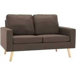 Helloshop26 - 2-teiliges Sofa-Set aus braunem Stoff