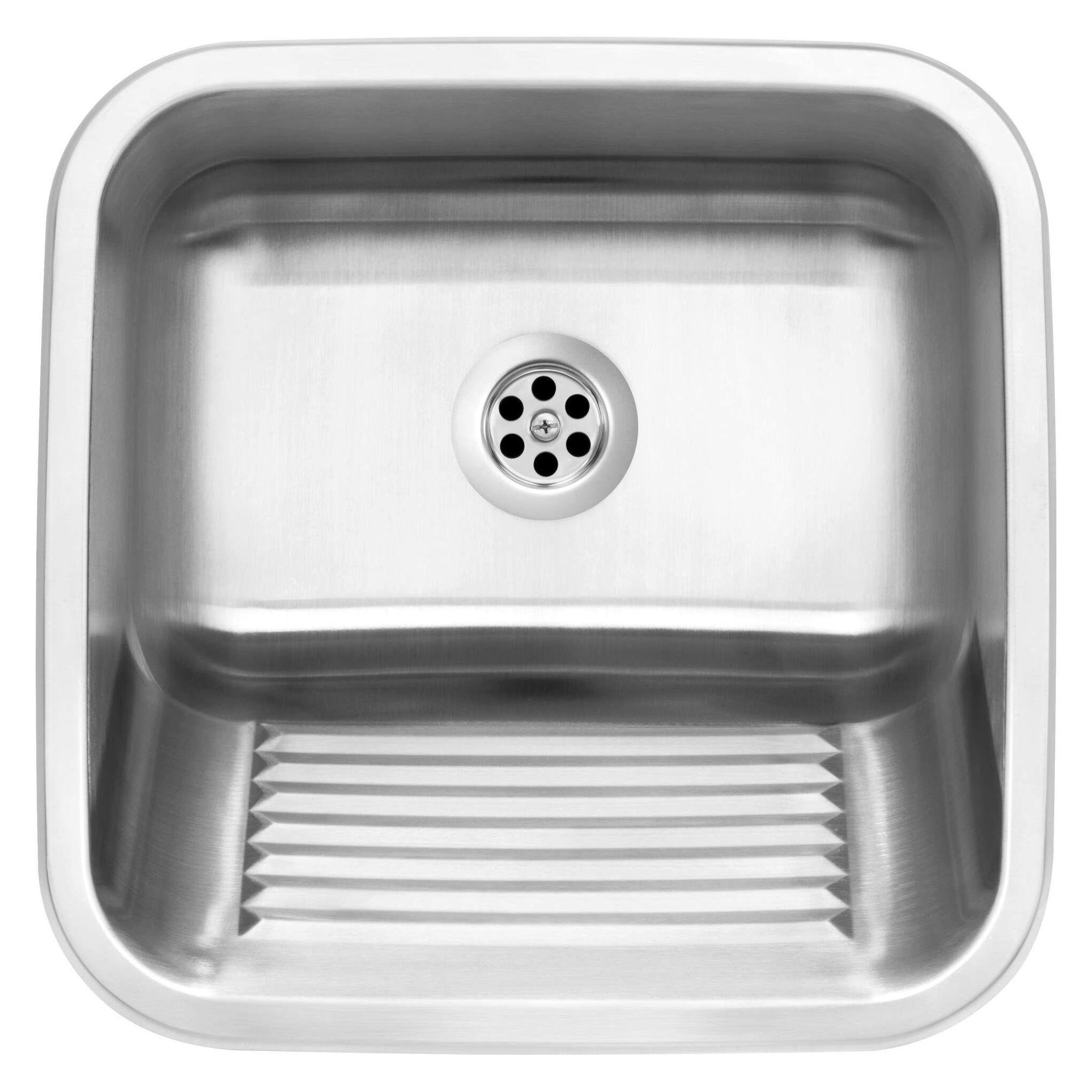 Deante 1 bowl economical sink - recessed or wall-mounted (Aufsatzspülbecken, 45 cm, 45 cm) (ZYK 010A)