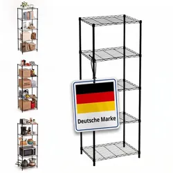 Relaxdays Metallregal Drahtgitter Schwarz