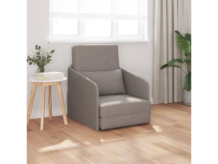HEFZGDB 2-in-1 Schlafsessel Taupe 65x80x83 cm Stoff Boden Schlafsofa mit abnehmbaren Bezügen, Modernes Design für Entspannung und Besuche, Platzsparend Kompakt Sofa Stuhl Bett