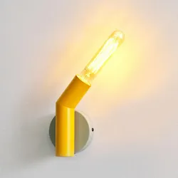 OSRAM Wandleuchte Decor Straw in Gelb Grau aus Metall mit E27 Fassung