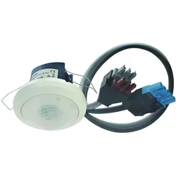 Theben 2080058 DALI-Präsenzmelder (PIR), mit Kabel und WAGO WINSTA Steckern, Erfassungsbereich 24 m, 3 x DALI adressierbar, 1 Tastereingang, 1