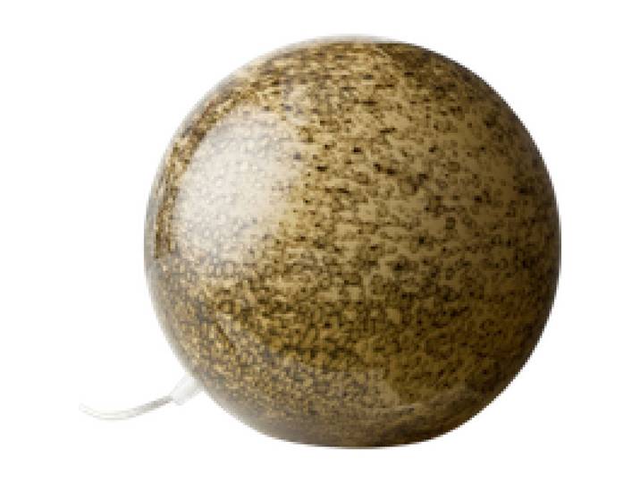 Lampe à poser en verre ronde beige et brun volcanique Constantine