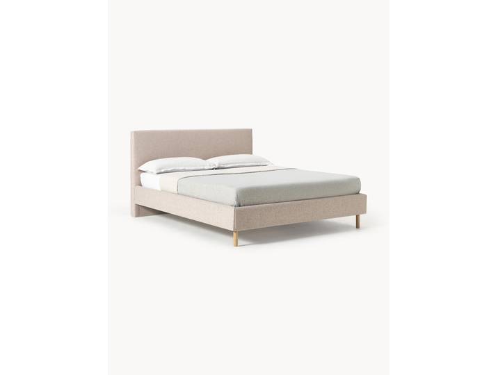 Lit matelassé avec pieds en bois Giulia
