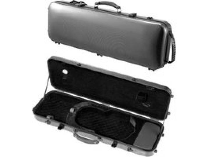 VEVOR Étui pour Violon 4/4, Fibre de Carbone Composite, Léger Portable, Hygromètre Intégré, Doublure Peluche, Double Bandoulière, Anti-rayures, Forme Oblongue Professionnelle, Transport Confortable