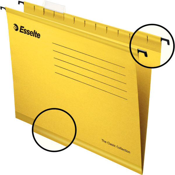 Esselte Classic Hængemappe   Folio   Gul