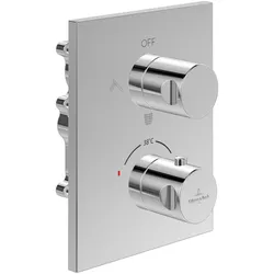 Villeroy & Boch Unterputz-Thermostat Universal Taps & Fittings, Chrom, 150x190x58 mm, Dreiwege-Mengenregulierung