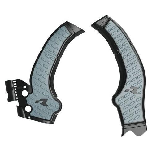 Racetech (RTECH) RAHMENSCHUTZ (SET) KOVE X PRO / RALLY 800 '24-'25 FARBE SCHWARZ / GRAU (Schutzblech Set) (PRTKOVNRGR25)