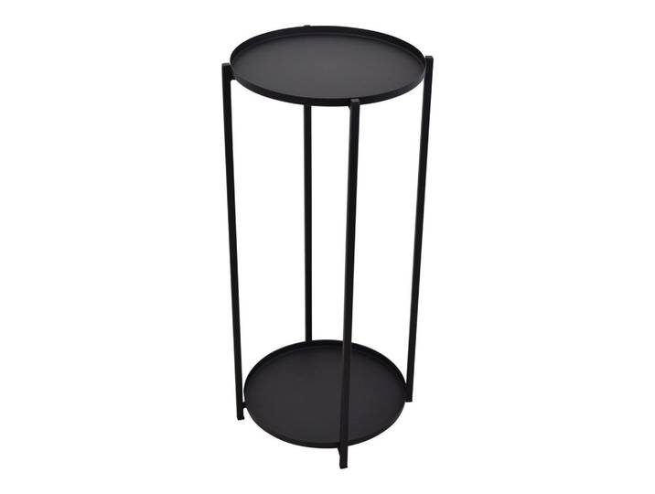 Loft42 Spalten Foldy Schwarz, Metall, 30x70x30 cm, Wohnzimmer, Wohnzimmertische, Blumenständer