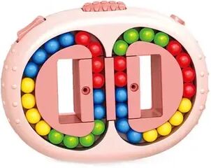 Multisell Products Hub Bean Magic Cube Mind Brain Teaser, Fidget Toy For Decompression, Eight sided Rotation pink b