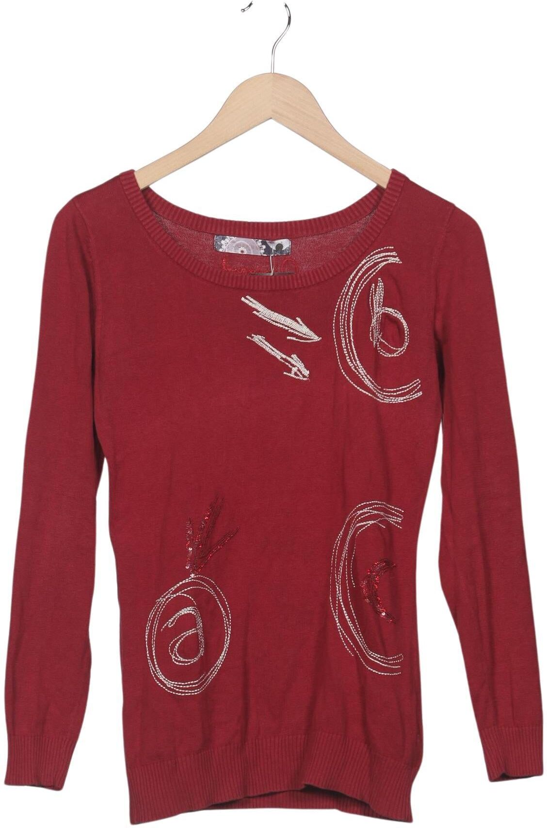 Desigual Damen Pullover, Rot, Gr. S, Baumwolle - Second Hand